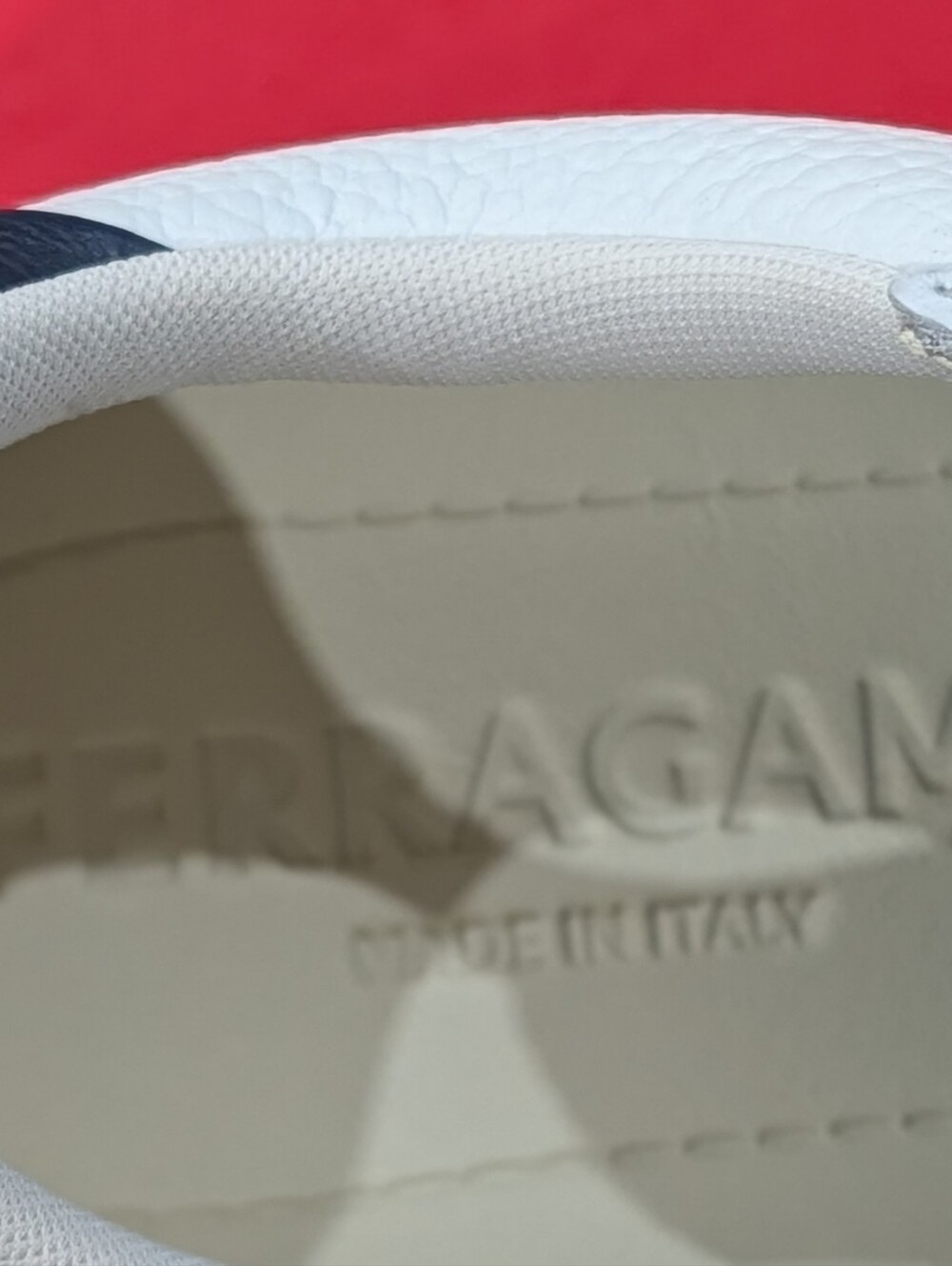 $880 Mens Ferragamo "Achille 1" Low-Top Leather Sneakers White US 11 - Picture 8 of 11